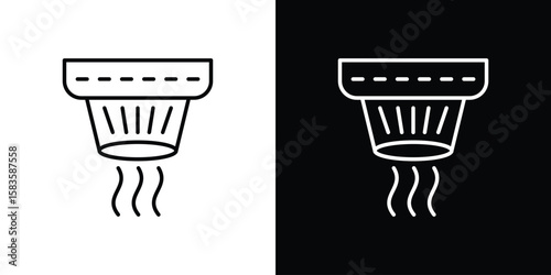 Smoke detector icon editable concept. editable vector stroke symbols