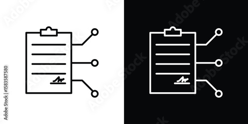 Smart contract icon editable concept. editable vector stroke symbols