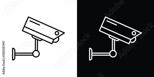 Security camera icon editable concept. editable vector stroke symbols