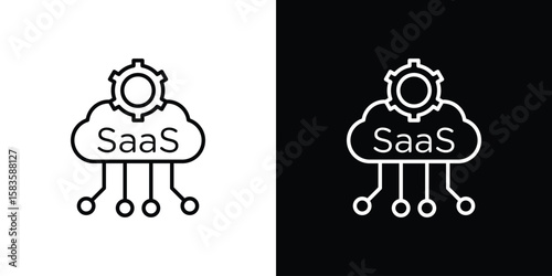 SaaS icon editable concept. editable vector stroke symbols