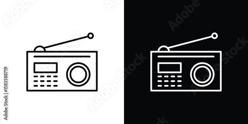 Radio icon editable concept. editable vector stroke symbols