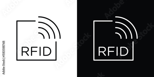 RFID icon editable concept. editable vector stroke symbols