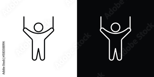 Puppet icon editable concept. editable vector stroke symbols