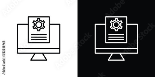 Prototyping icon editable concept. editable vector stroke symbols