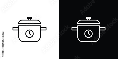 pressure cooker icon editable concept. editable vector stroke symbols