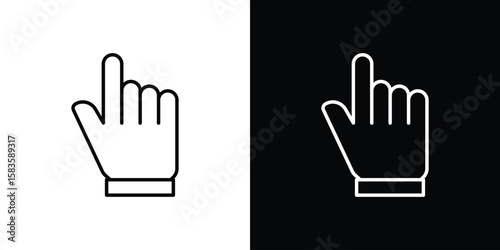 Pointing hand icon editable concept. editable vector stroke symbols