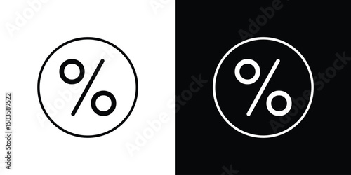 Percent icon editable concept. editable vector stroke symbols