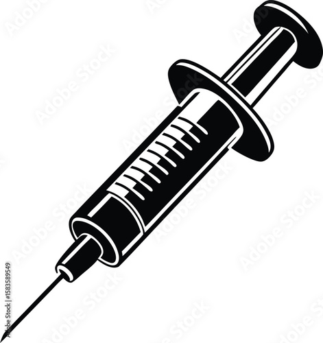 syringe vector silhouette