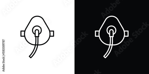 Oxygen mask icon editable concept. editable vector stroke symbols