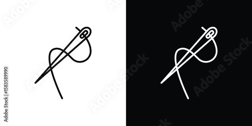 Needle icon editable concept. editable vector stroke symbols