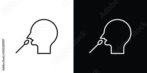 Nasal swab icon editable concept. editable vector stroke symbols