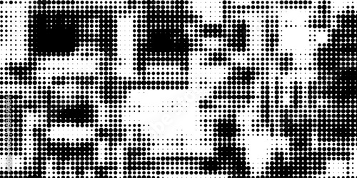 Set of halftone dots gradient pattern texture isolated on white background. Straight dotted spots using halftone circle dot raster texture. Vector blot half tone collection.