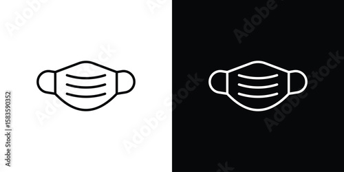 Medical mask icon editable concept. editable vector stroke symbols