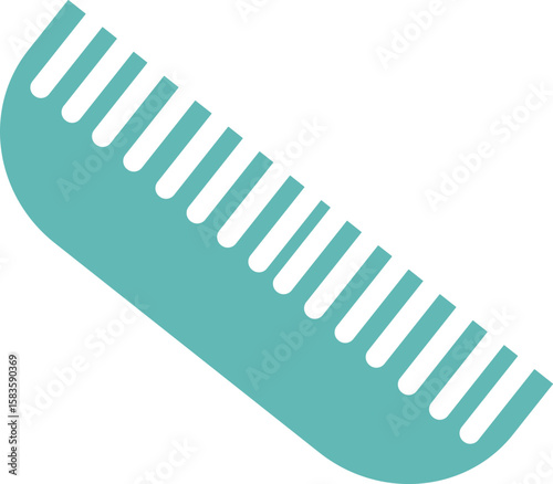 Flat Illustration of a Hair Comb