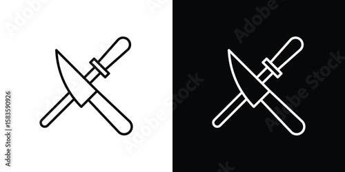 Knife sharpener icon editable concept. editable vector stroke symbols