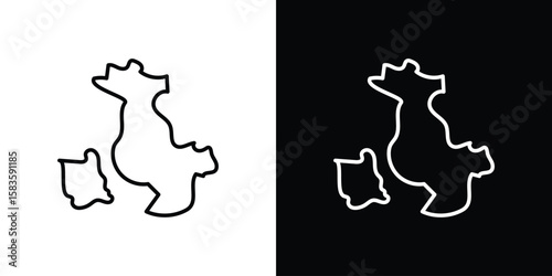 Italy flag icon editable concept. editable vector stroke symbols