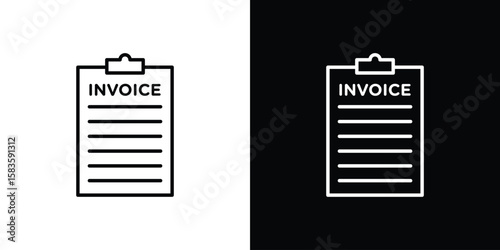 Invoice icon editable concept. editable vector stroke symbols