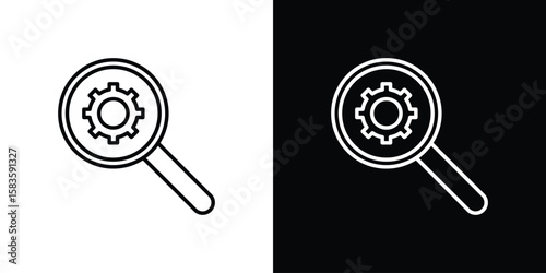 Investigate icon editable concept. editable vector stroke symbols