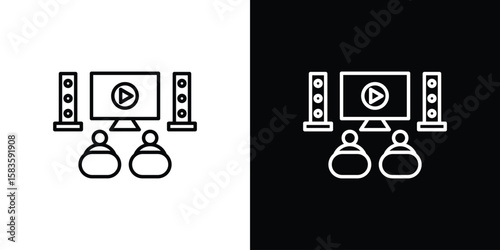 Home cinema icon editable concept. editable vector stroke symbols