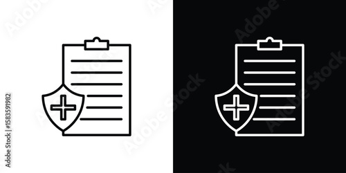 Health insurance icon editable concept. editable vector stroke symbols