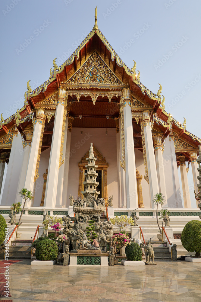 Fototapeta premium Wat Suthat Thepwararam Ratchaworamahawihan is one of Bangkok’s most historic temples.