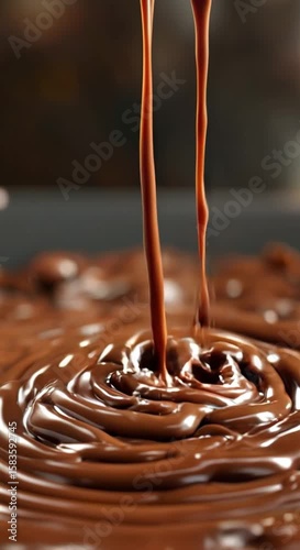 Smooth Chocolate Flowing Background Perfect For Food Commercials And Dessert Recipes