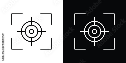 Focus icon editable concept. editable vector stroke symbols