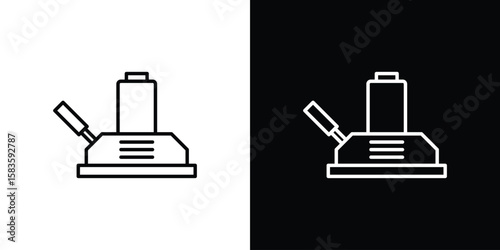Floor sanding machine icon editable concept. editable vector stroke symbols