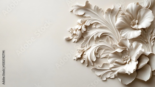 Ornate floral relief sculpture