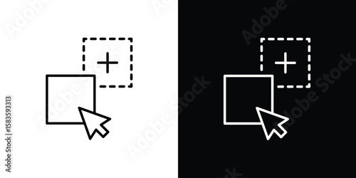 Drag and drop icon editable concept. editable vector stroke symbols