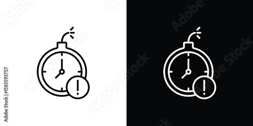 Deadline icon editable concept. editable vector stroke symbols