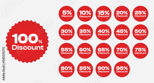Discount Percentage Labels for Marketing Promotions