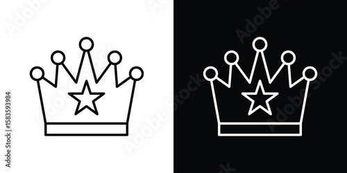 Crown icon editable concept. editable vector stroke symbols