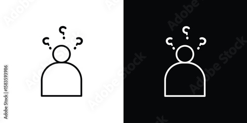 Curious human icon editable concept. editable vector stroke symbols