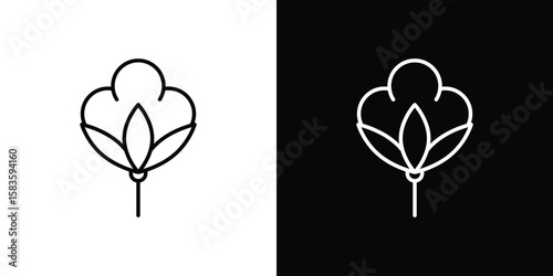 Cotton icon editable concept. editable vector stroke symbols