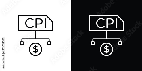 Consumer prices index icon editable concept. editable vector stroke symbols
