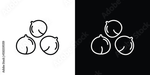 Chickpeas hummus icon editable concept. editable vector stroke symbols