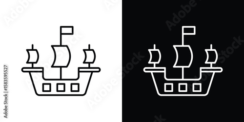 Caravel icon editable concept. editable vector stroke symbols