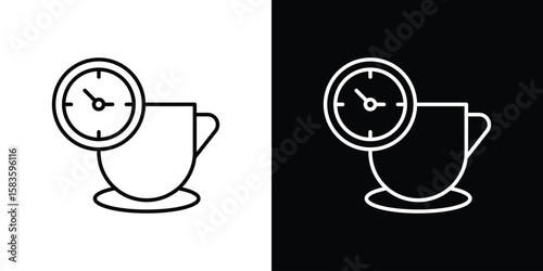 Break icon editable concept. editable vector stroke symbols