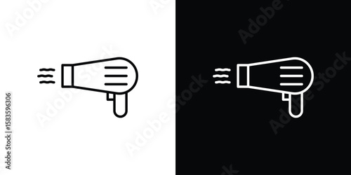 Blow dryer icon editable concept. editable vector stroke symbols