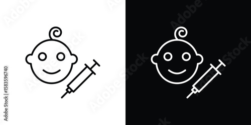 Baby Vaccination icon editable concept. editable vector stroke symbols