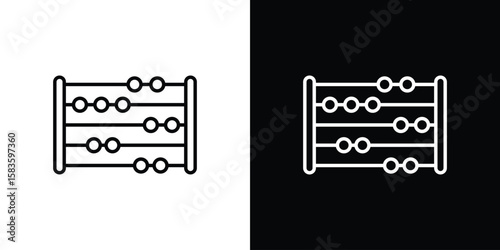 Abacus icon editable concept. editable vector stroke symbols