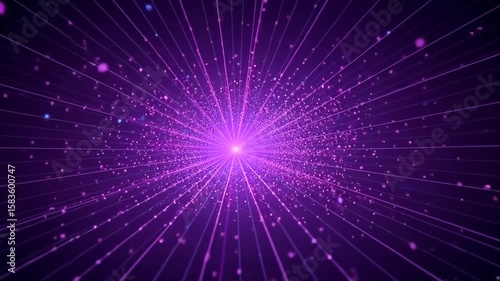 Abstract Purple Explosion, Dynamic Particle Burst Animation