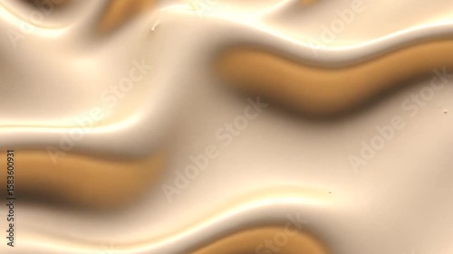 Elegant Fluid Motion: Abstract Waves with Pearls, Luxurious Background