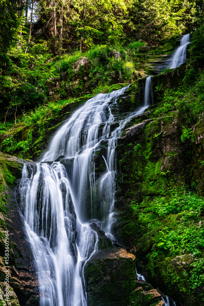Fototapeta premium The highest waterfall inKarkonosze range - Kamieńczyka waterfall