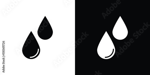 Water drop icon. Simple high quality pictogram. Modern solid style