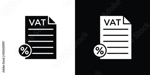 Value added tax VAT icon. Simple high quality pictogram. Modern solid style