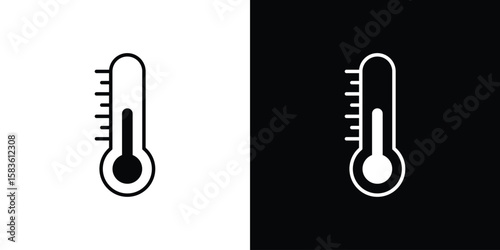 Thermometer icon. Simple high quality pictogram. Modern solid style