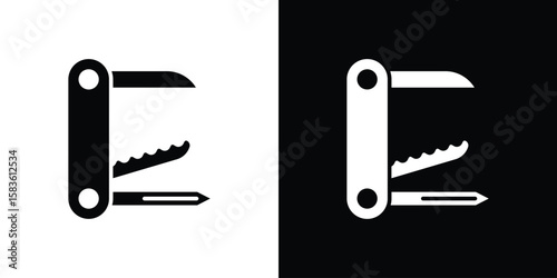 Swiss Knife icon. Simple high quality pictogram. Modern solid style