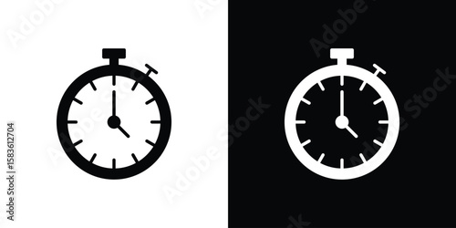 Stopwatch icon. Simple high quality pictogram. Modern solid style